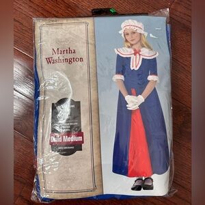 Martha Washington Kids Costume - Blue and Red